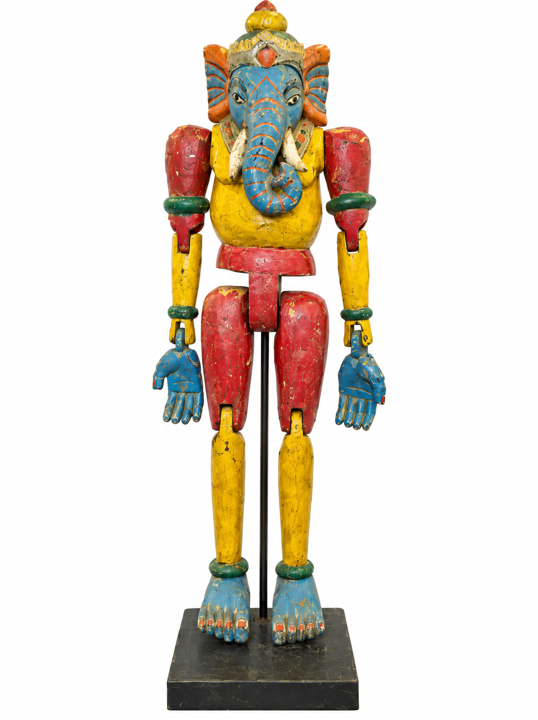 Antique Wooden Polychrome Puppet