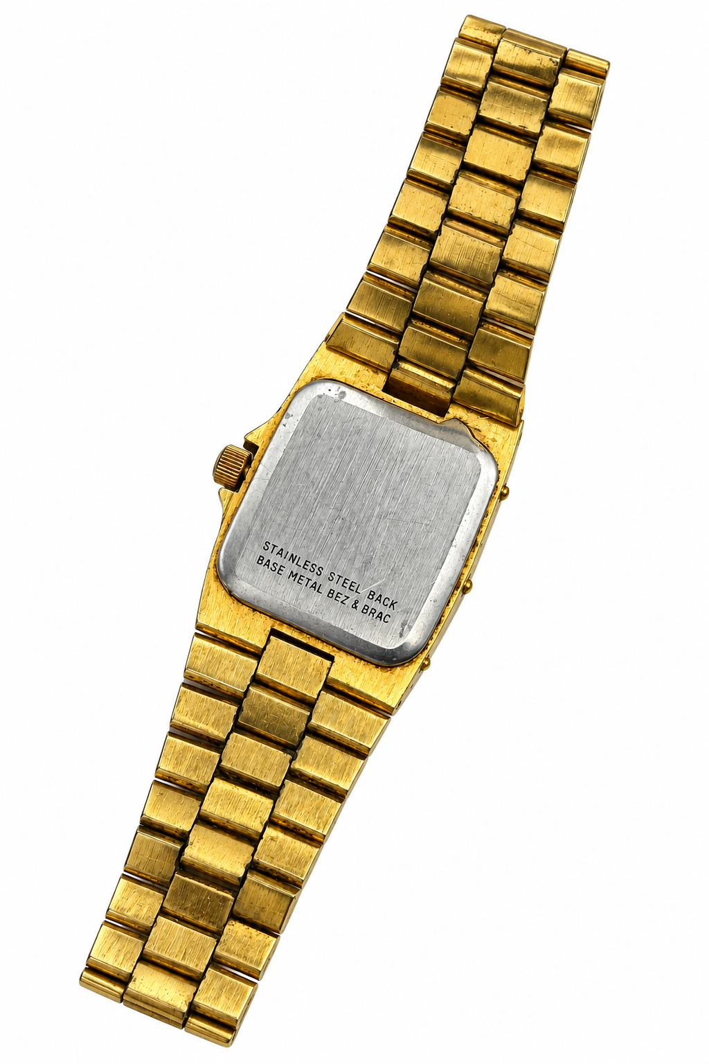 Vintage Longines Quartz Bark-Texture Tank Wristwatch