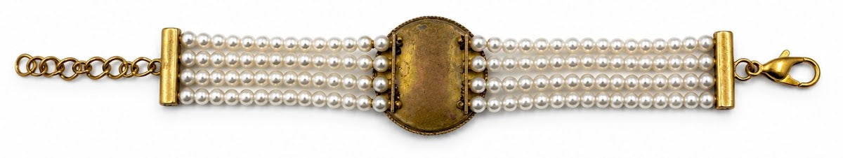 Vintage Micro Mosaic Pearl Bracelet (BBS_MWCB001)