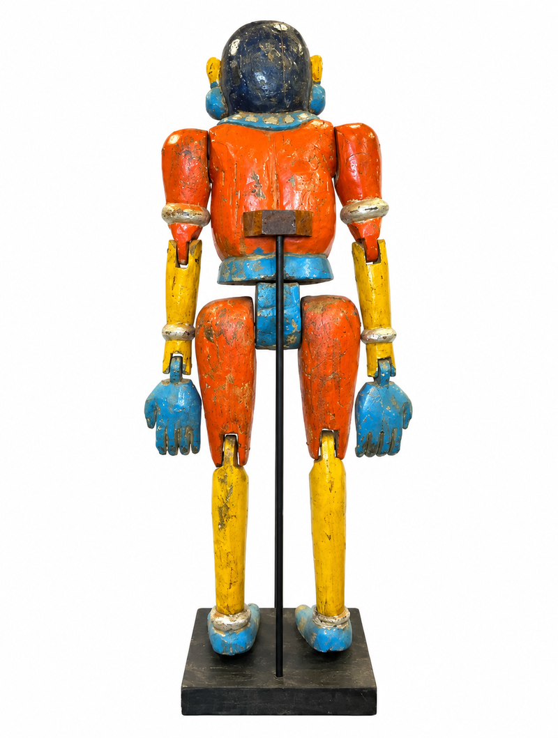 Antique Wooden Polychrome Puppet
