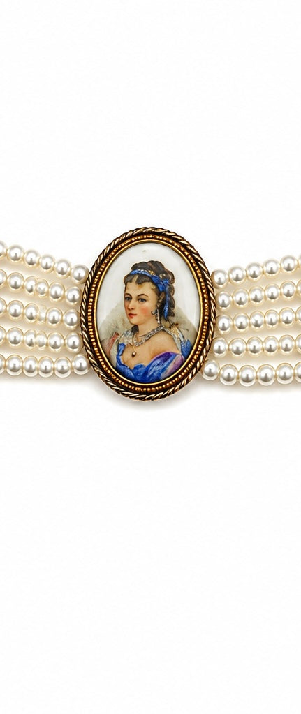 Vintage Italian Handpainted Limoges necklace