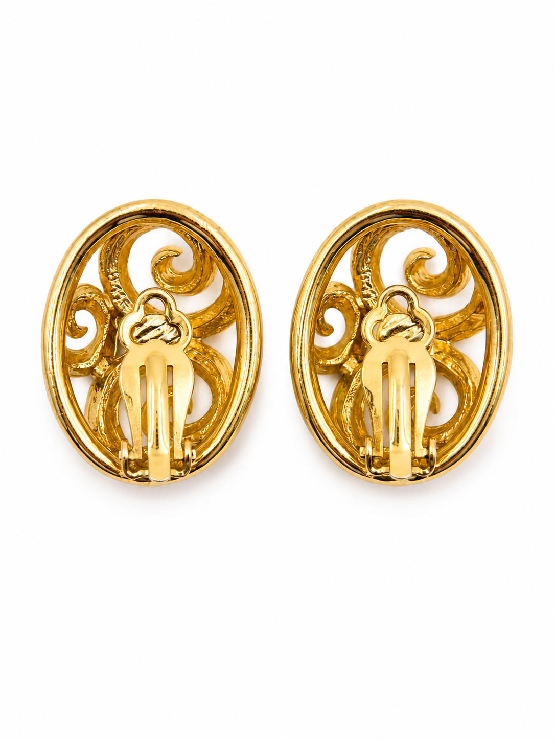 Vintage Oval Swirl Earrings