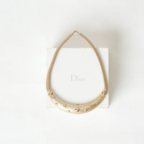 Vintage Christian Dior Omega Torc Choker Necklace - Beg Borrow Steal Studio