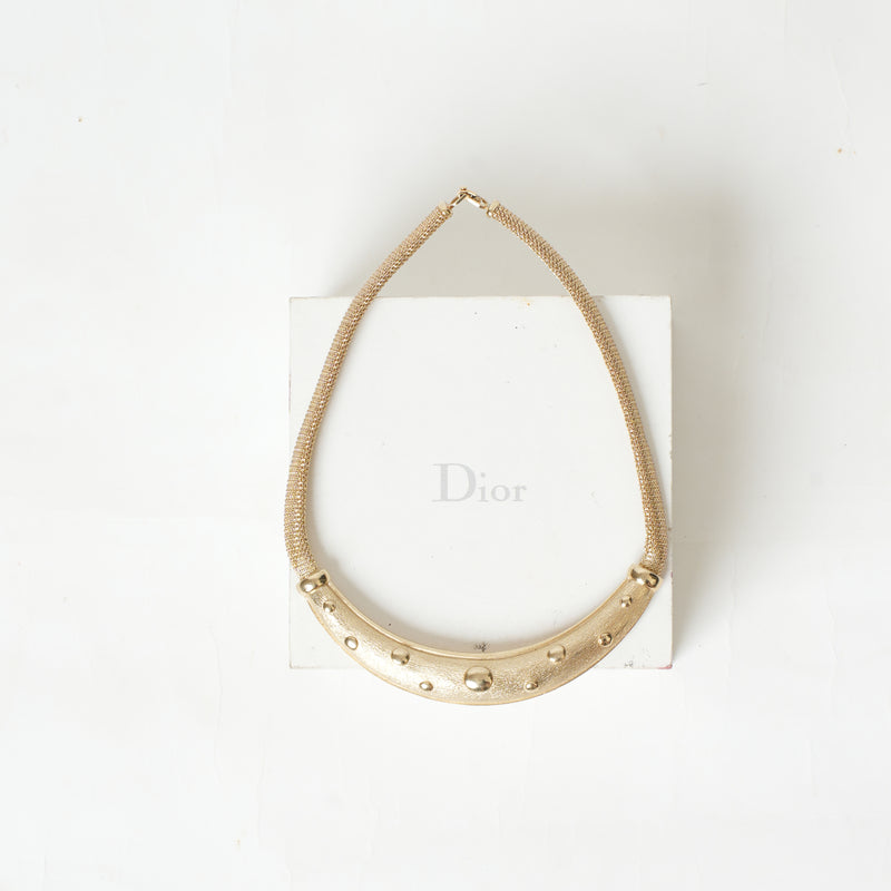 Vintage Christian Dior Omega Torc Choker Necklace - Beg Borrow Steal Studio