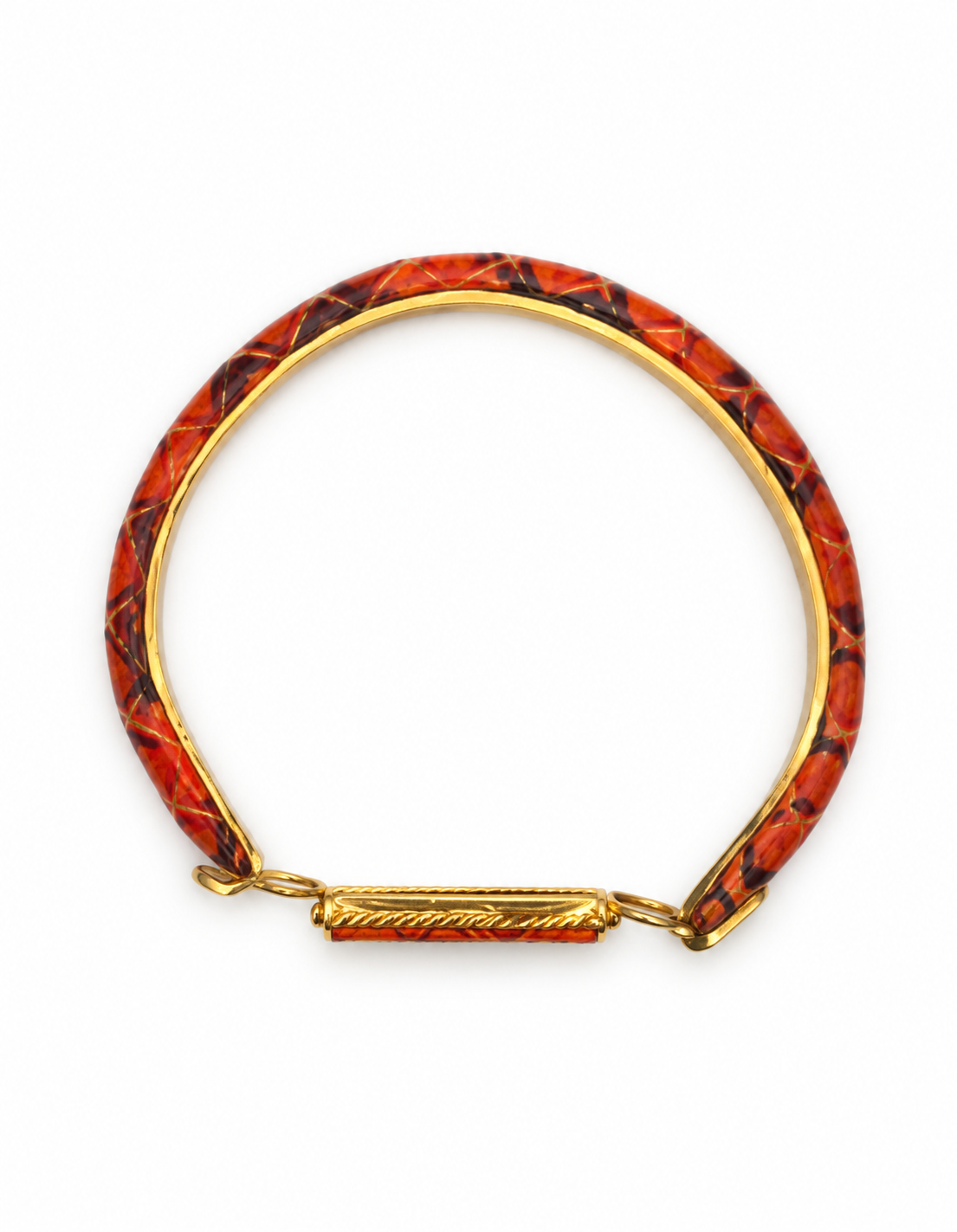 Vintage Enamel Kada Bangle Bracelet