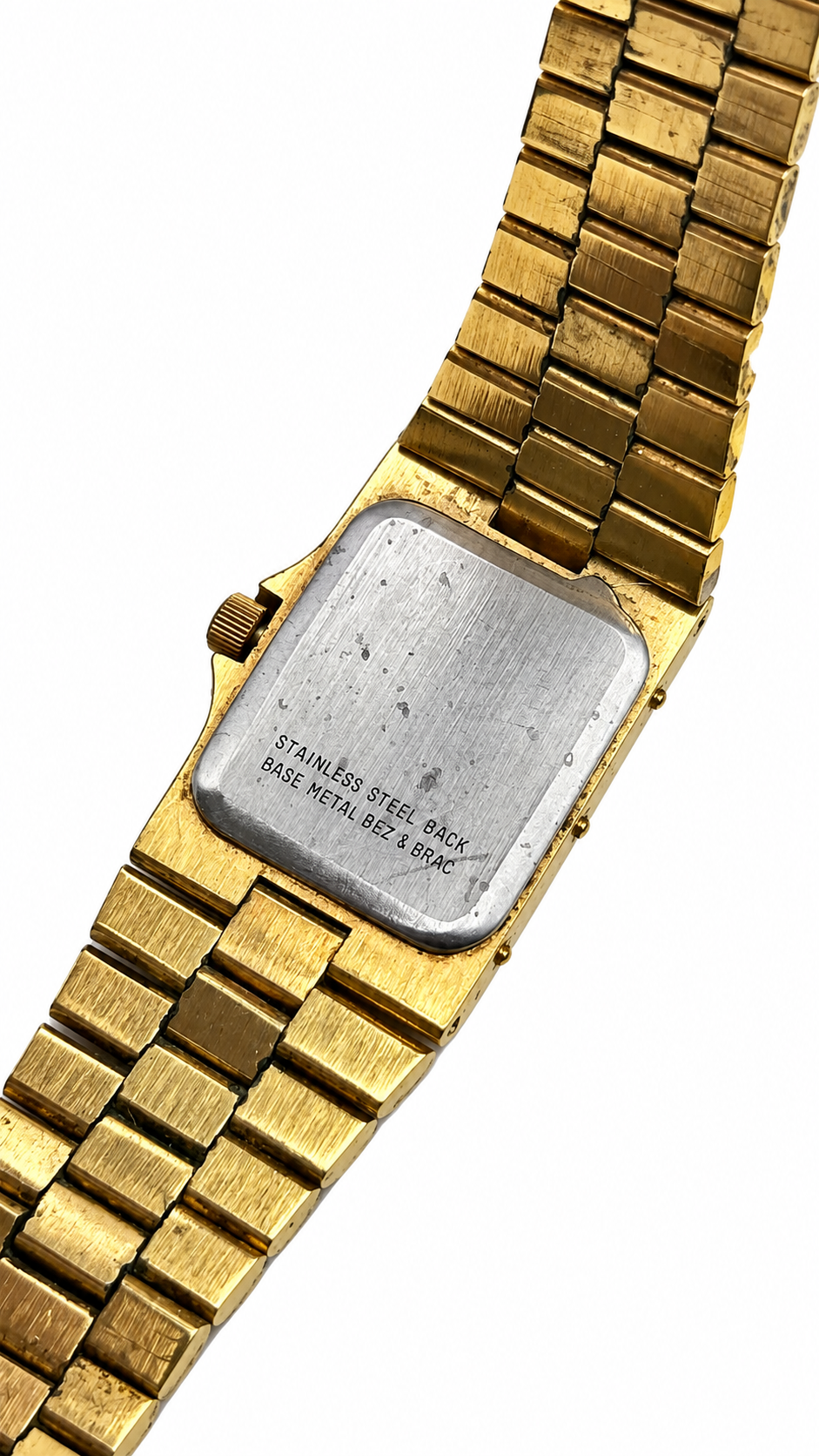Vintage Longines Quartz Bark-Texture Tank Wristwatch