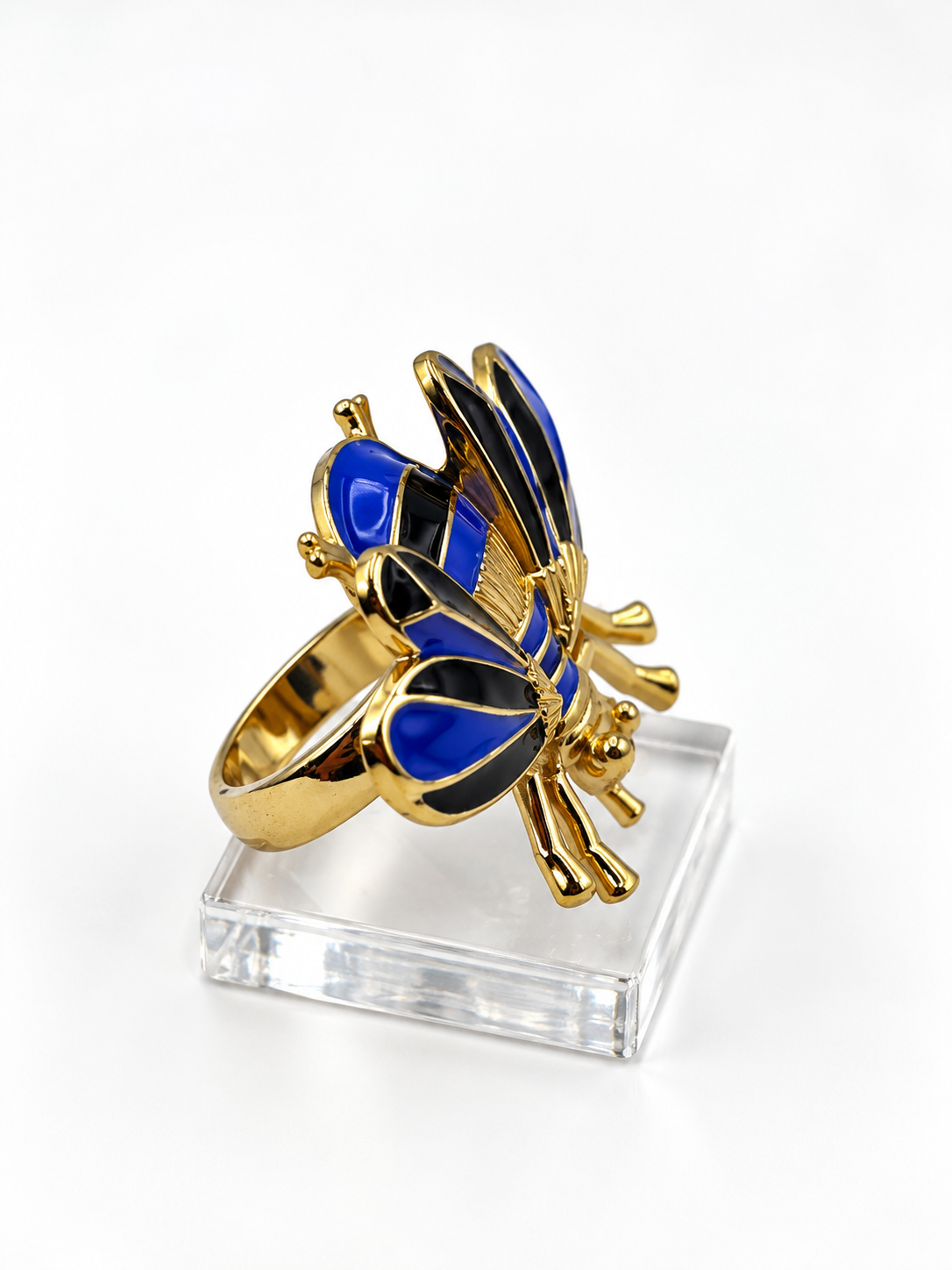 Vintage Enamel Bee Ring