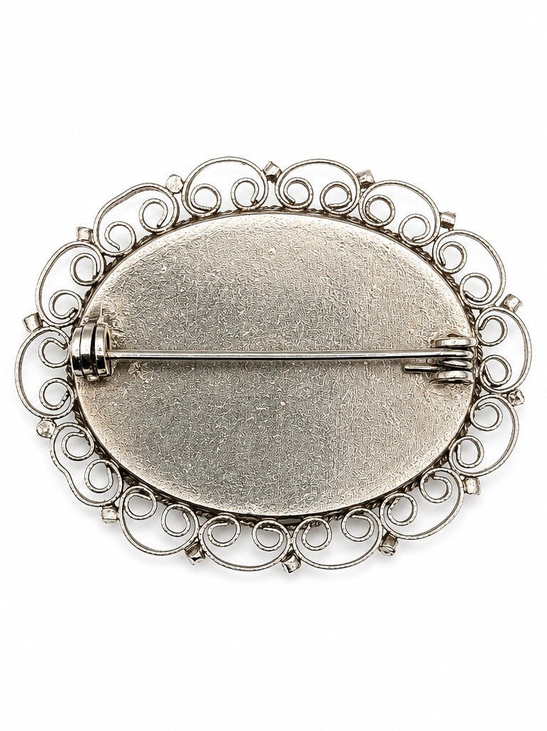 Vintage Italian Micro Mosaic Floral Brooch (BBS_MWCBR005)