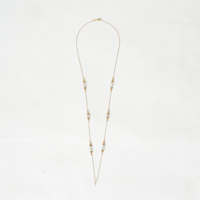 Vintage Christian Dior Long Station Bead And Pearl Necklace - Beg Borrow Steal Studio