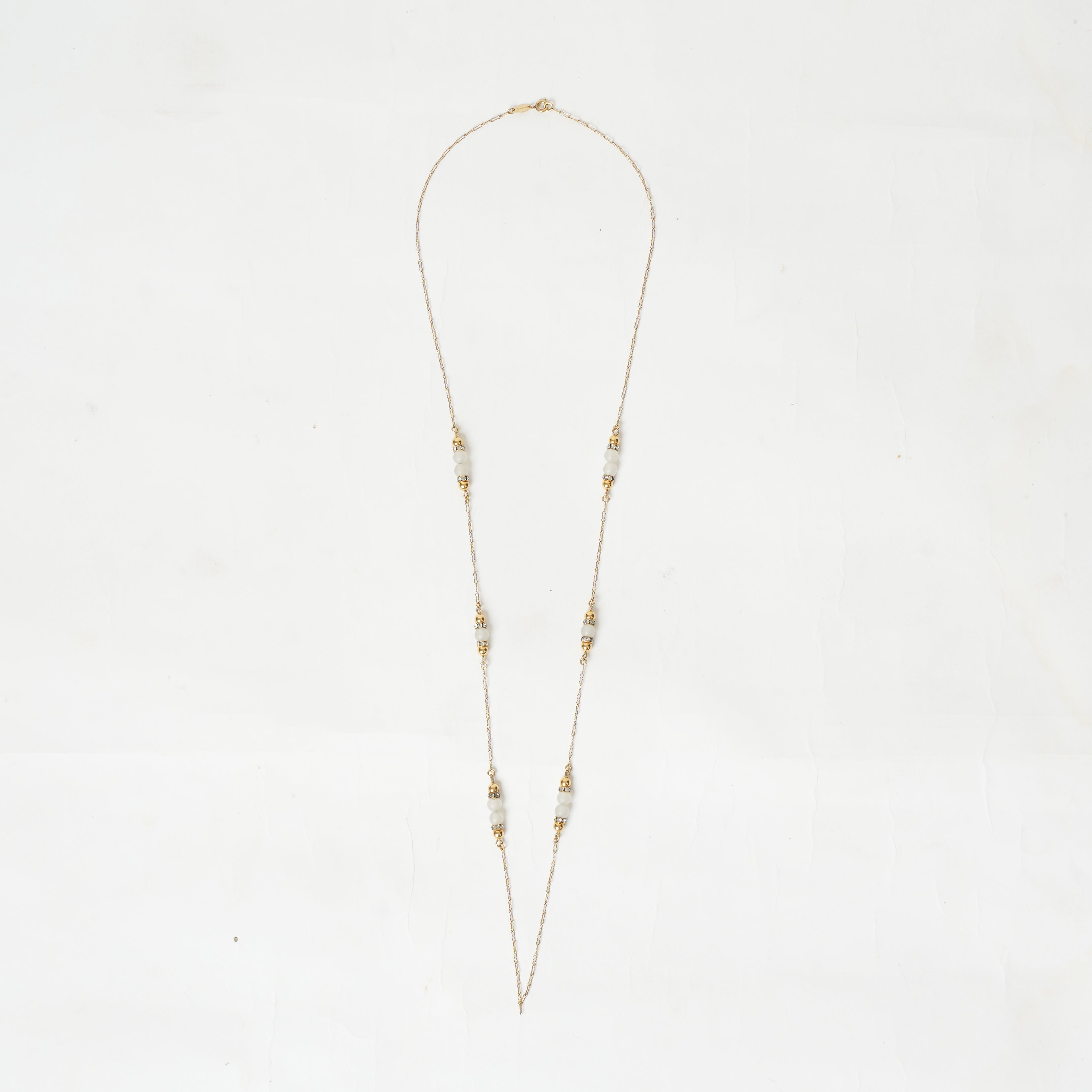 Vintage Christian Dior Long Station Bead And Pearl Necklace - Beg Borrow Steal Studio