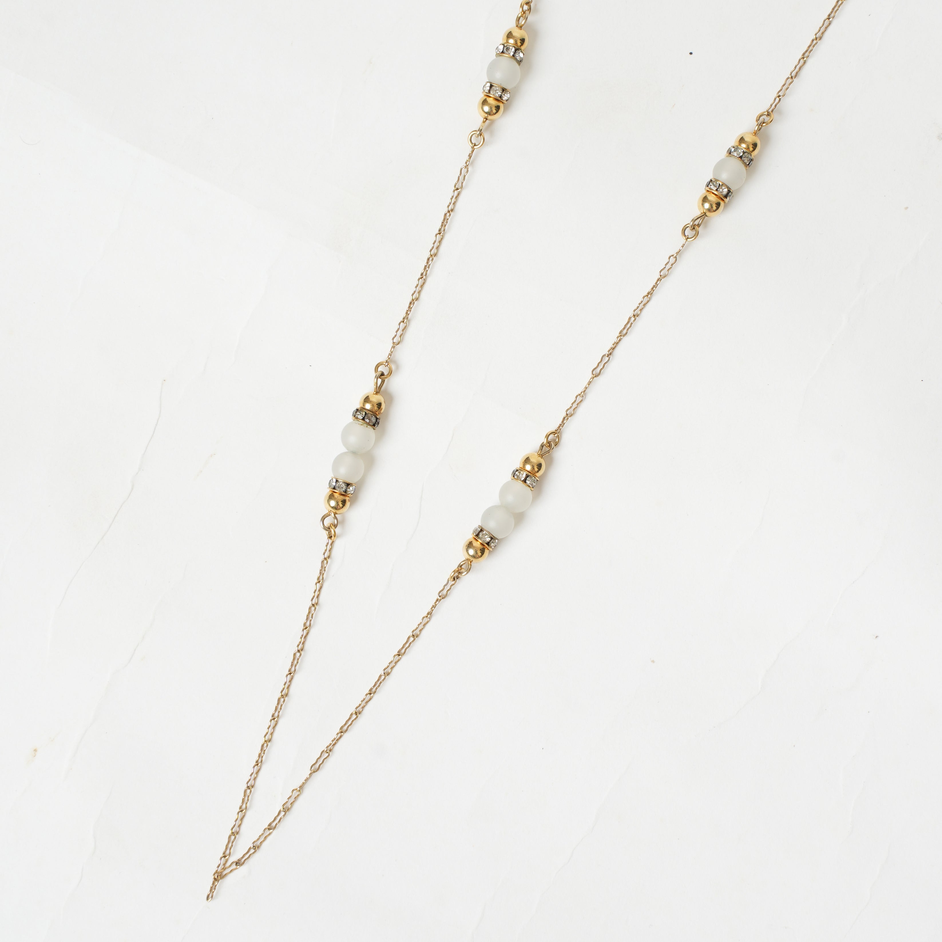 Vintage Christian Dior Long Station Bead And Pearl Necklace - Beg Borrow Steal Studio
