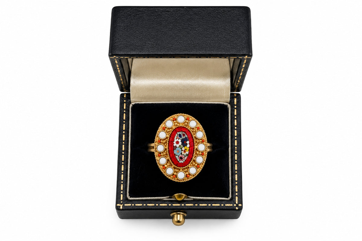Vintage Italian micro-mosaic ring (BBS_MWCR003)