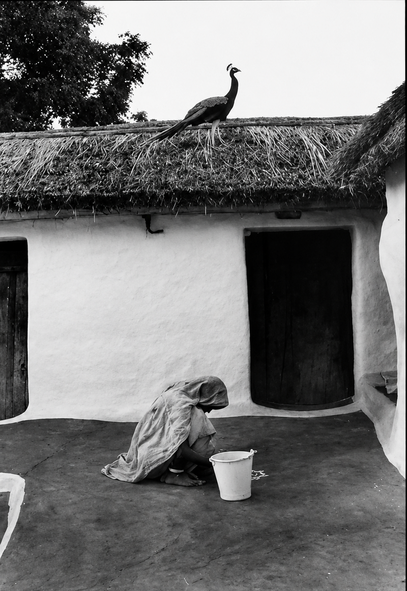 Jyoti Bhatt - Courtyard in Banasthali Village, Rajasthan (1972)