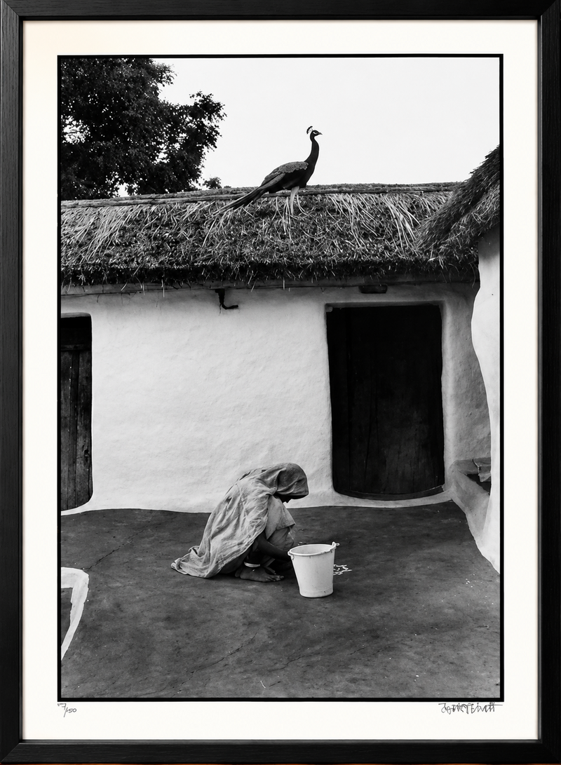 Jyoti Bhatt - Courtyard in Banasthali Village, Rajasthan (1972)