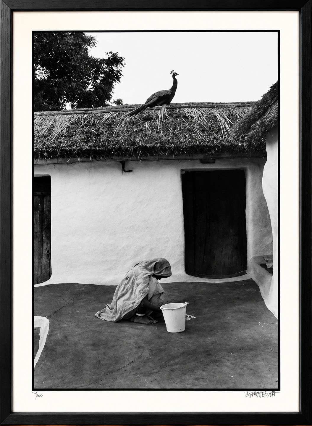 Jyoti Bhatt - Courtyard in Banasthali Village, Rajasthan (1972)