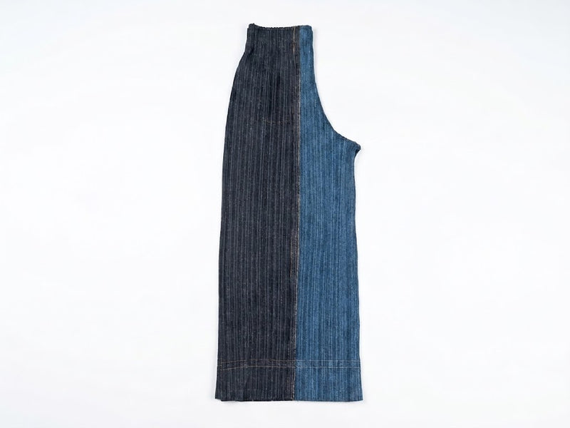 Issey Miyake Pleats Please Denim Wide-Leg Pocket Trousers