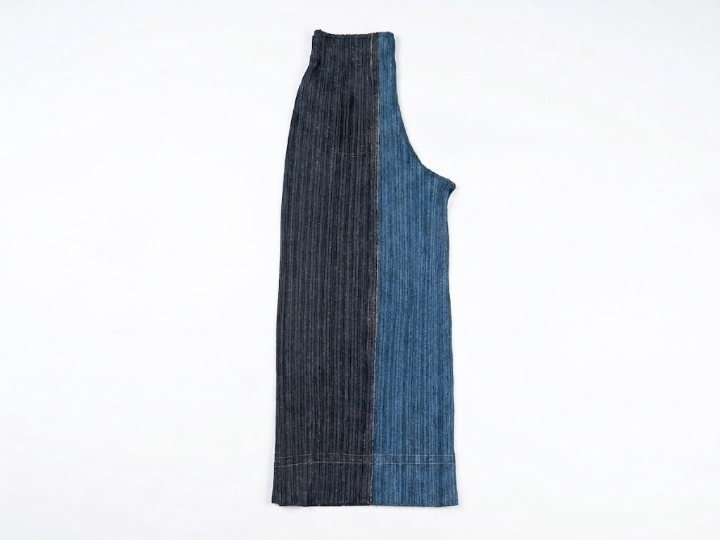 Issey Miyake Pleats Please Denim Wide-Leg Pocket Trousers