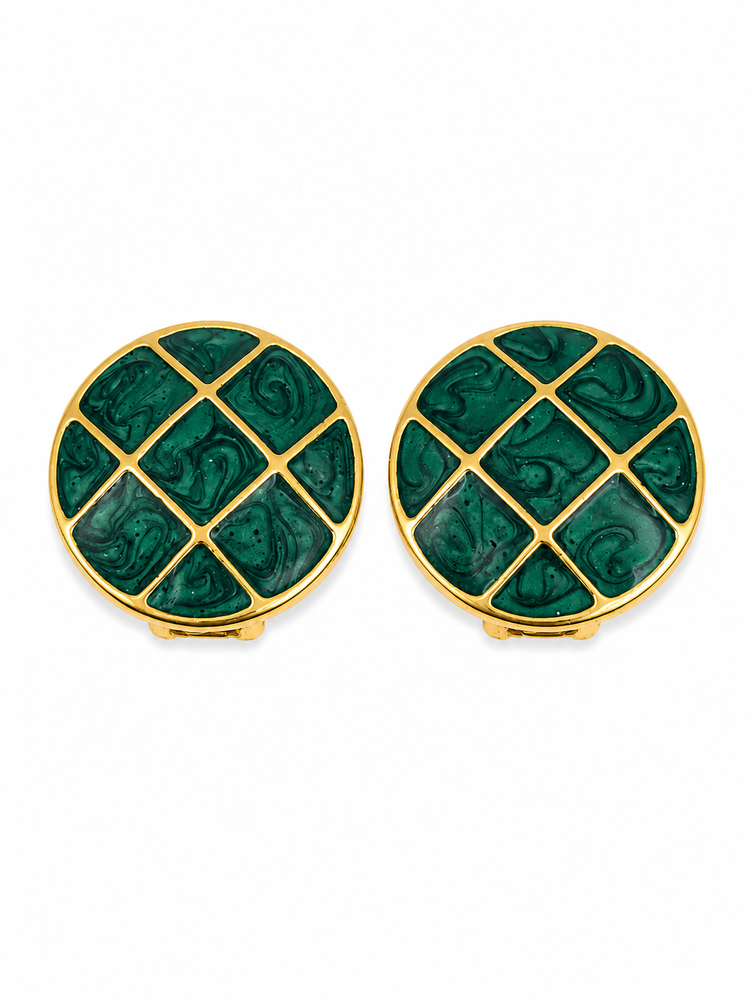 Vintage Red Enamel Earrings