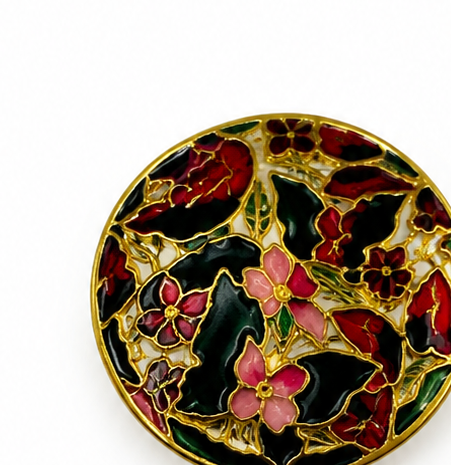 Vintage Enamel Brooch