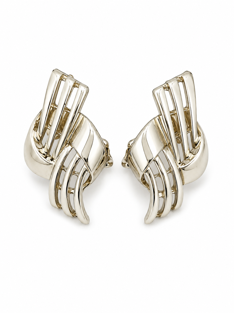 Vintage Coro Silver Tone Earrings
