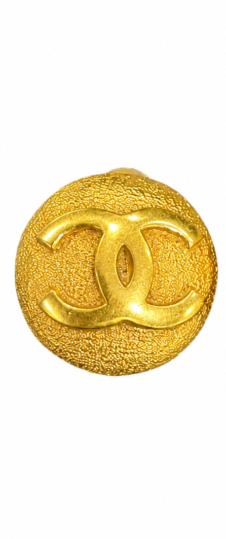 Vintage Chanel  CC and gold plated Earrings