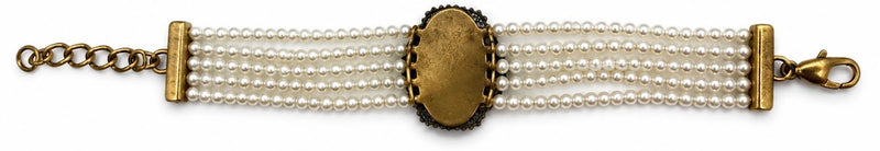 Vintage Micro Mosaic Pearl Bracelet (BBS_MWCB004)