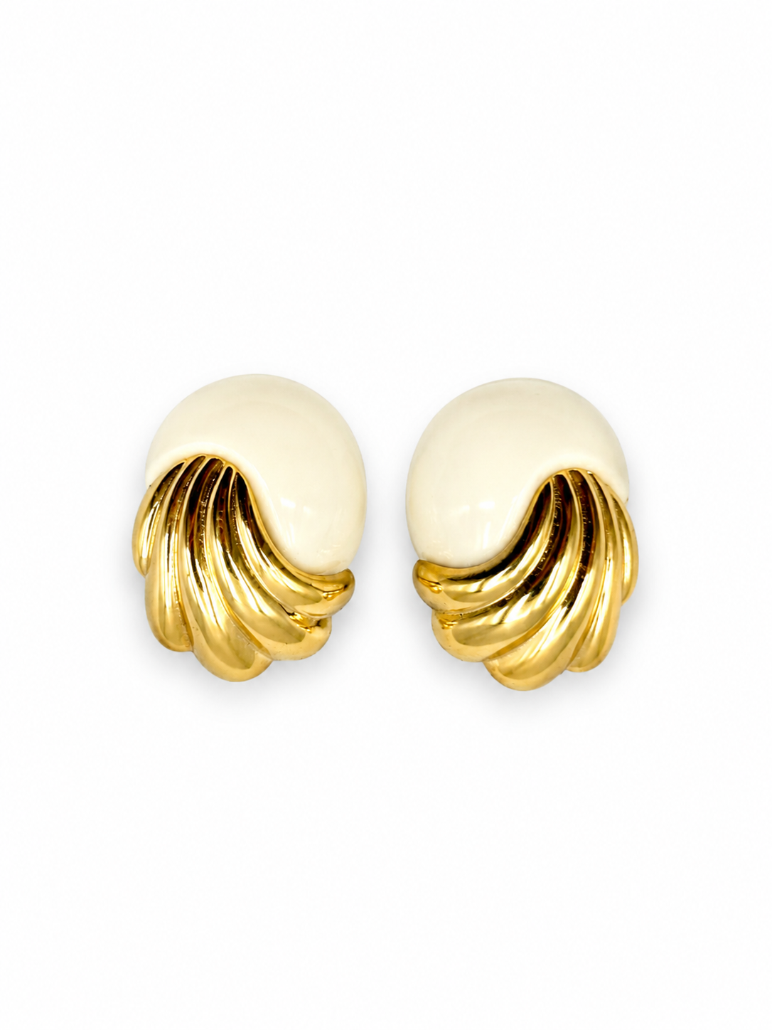 Vintage Acrylic White Earrings
