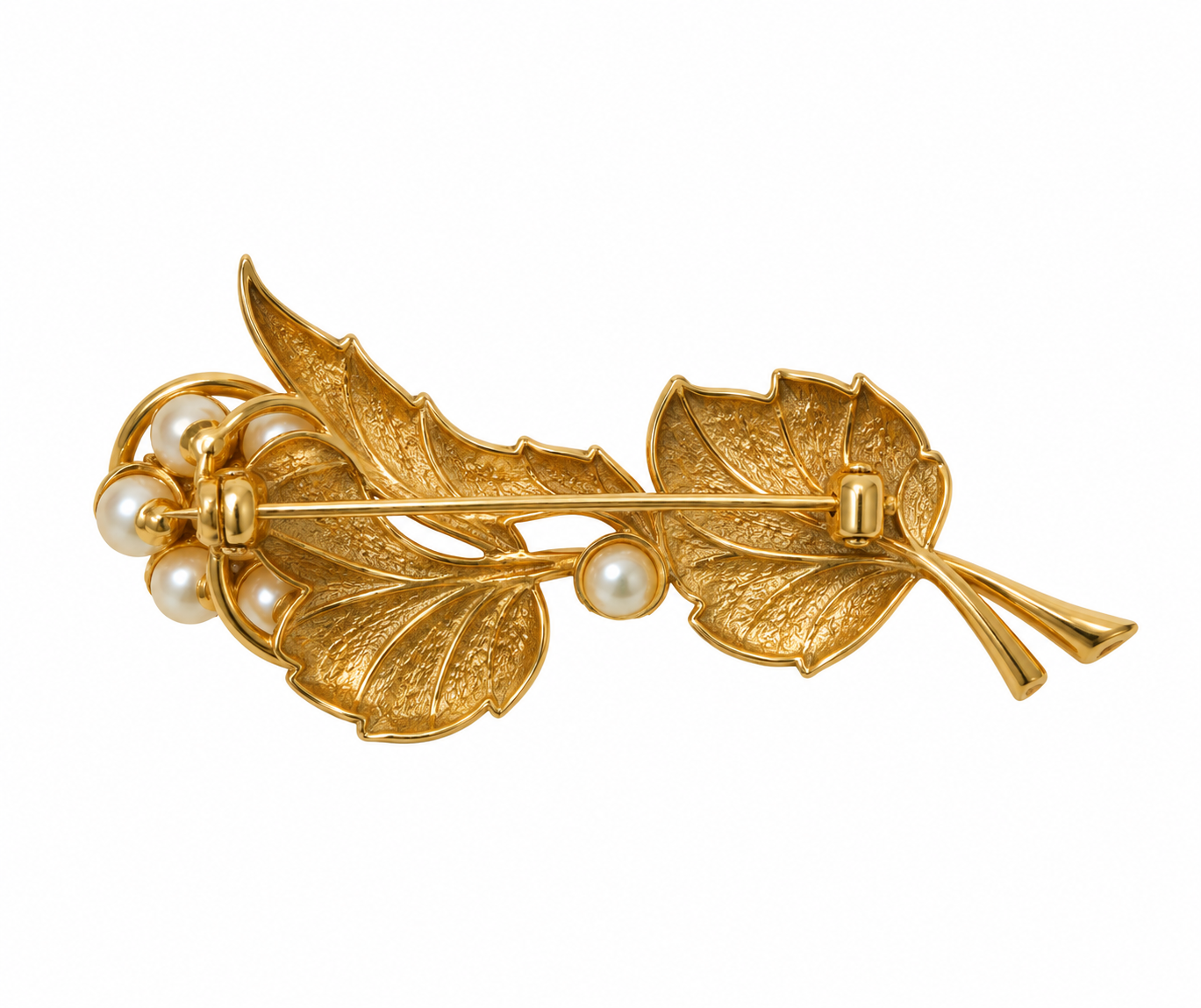 Vintage Damascene Style Brooch