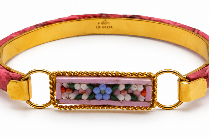 Vintage Enamel Kada Bangle Bracelet