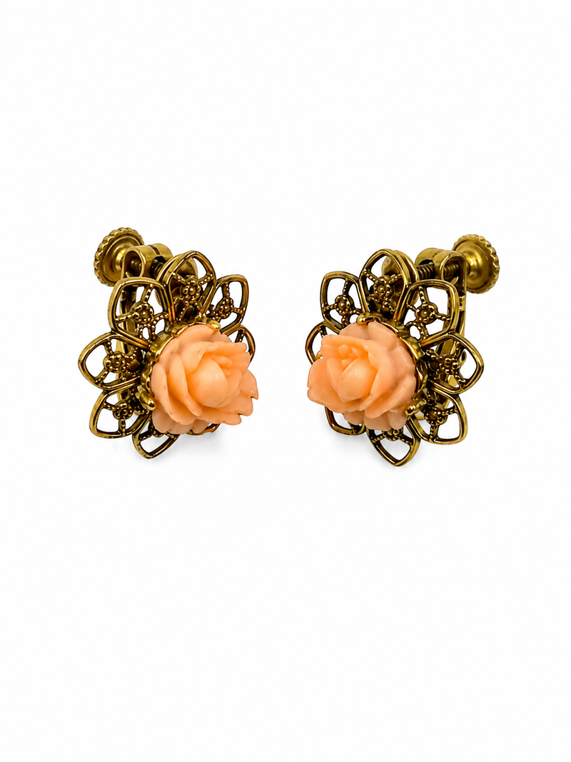 Vintage Flower Victorian Earrings