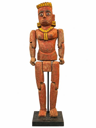 Antique Wooden Polychrome Puppet