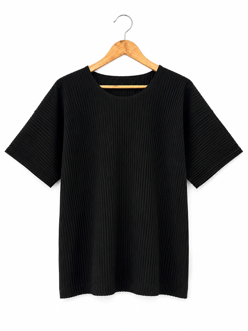 Issey Miyake Homme Plissé Basic Round Neck T-Shirt