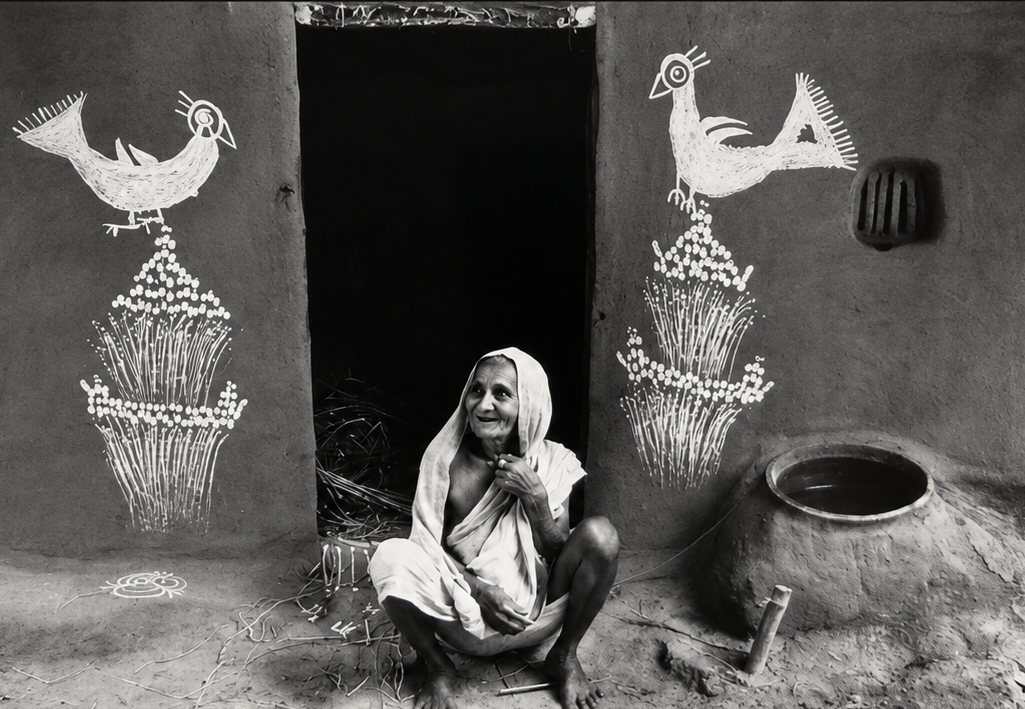 Jyoti Bhatt - Manosha Chitta Wall Art, Orissa (1987)