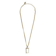 Vintage Christian Dior Rectangular Frame Pendant Necklace