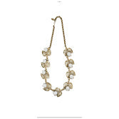 Vintage Schiaparelli Leaf And Faux Pearl Choker Necklace