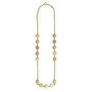 VINTAGE CHANEL COIN CHARM LONG NECKLACE