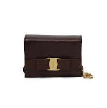 Vintage Farragamo Vara Bow Wallet On Chain Bag