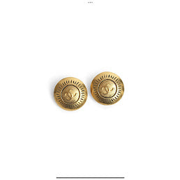 VINTAGE CHANEL SUNBURST ROUND EARRINGS - beg borrow steal studio