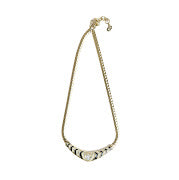 Vintage Christian Dior Rhinestone Chevron Collar Necklace