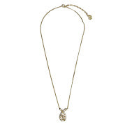 Vintage Christian Dior Rhinestone Embellished Oval Pendant Necklace
