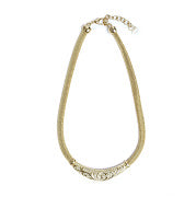 Vintage Christian Dior Choker Gold Tone With Crystal Rhinestone