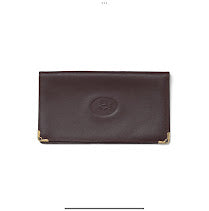 Vintage Cartier Burgundy Leather Wallet, Passport Holder