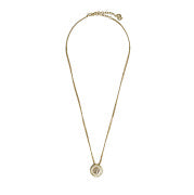 Vintage Christian Dior Monogram Round Coin Medallion Necklace