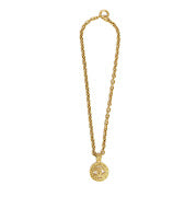 VINTAGE CHANEL CC LOGO MEDALLION NECKLACE
