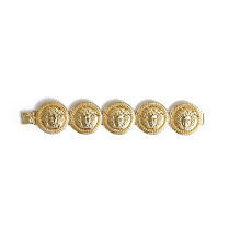 Vintage Gianni Versace Gold Medusa Coin Bracelet