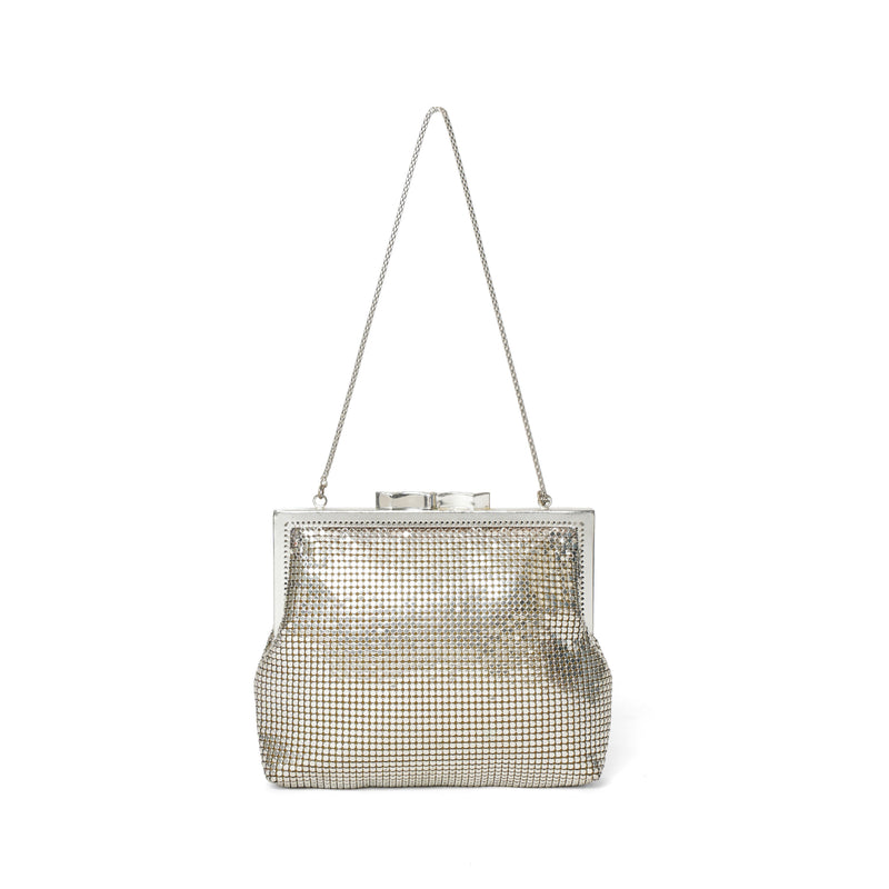 Vintage Silver Mesh Bag - View 2