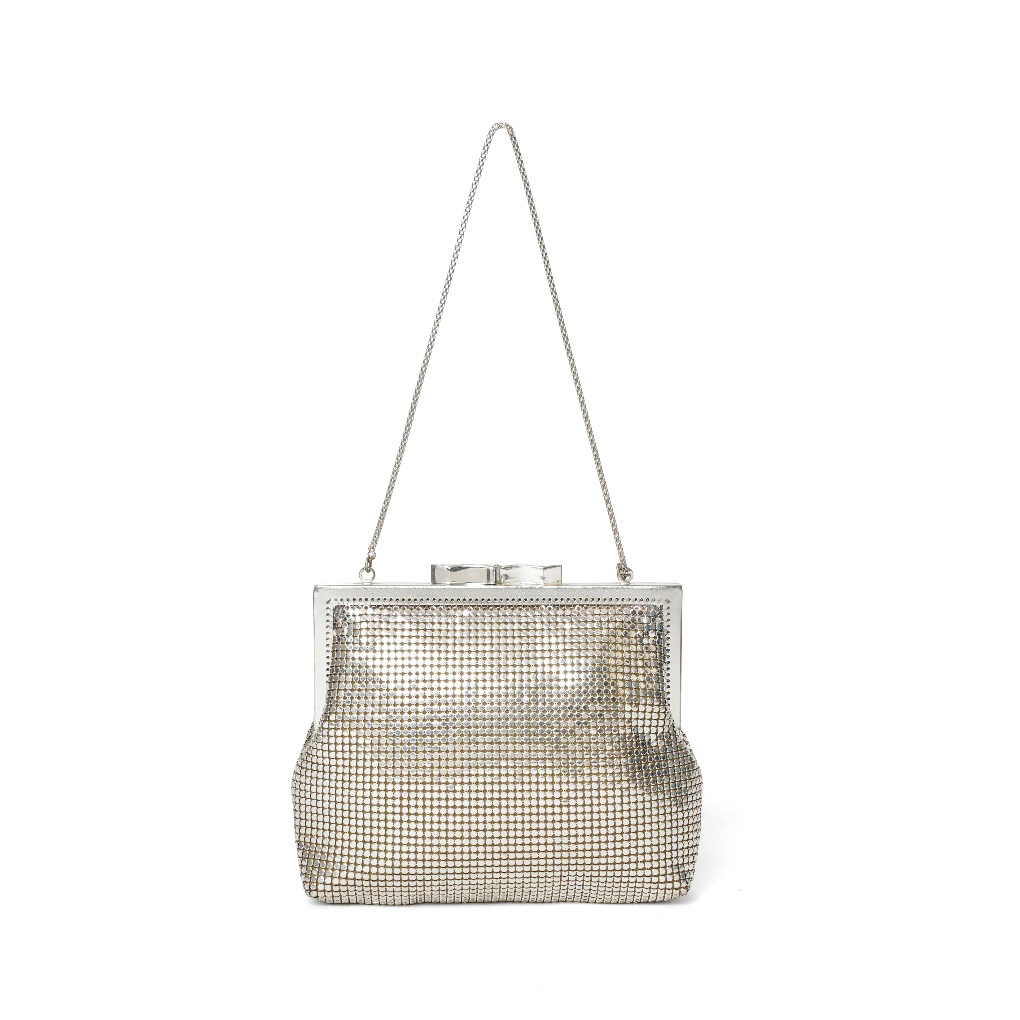 Vintage Silver Mesh Bag - View 2