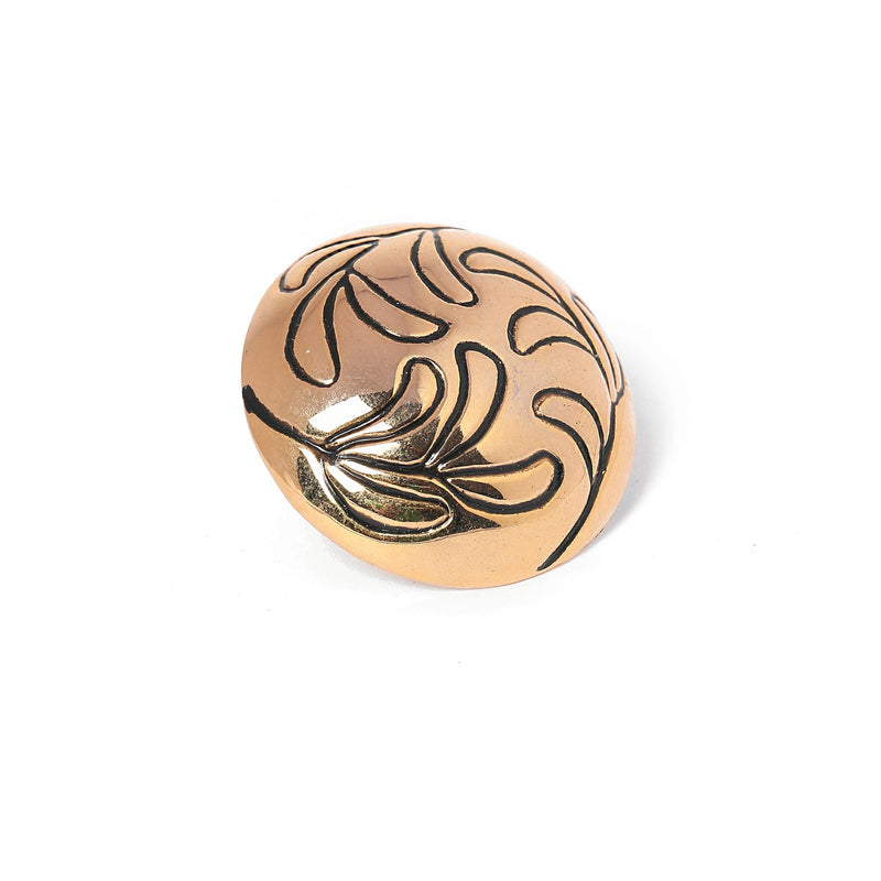 Vintage Round Leaf Earrings - beg borrow steal studio