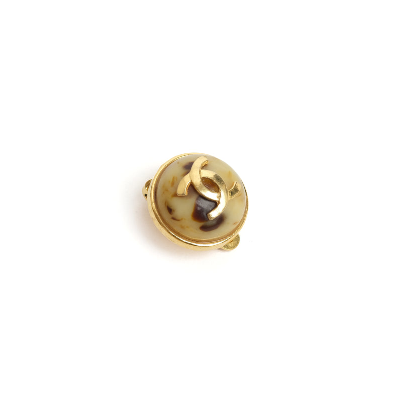 VINTAGE CHANEL FAUX TORTOISESHELL EARRINGS - beg borrow steal studio