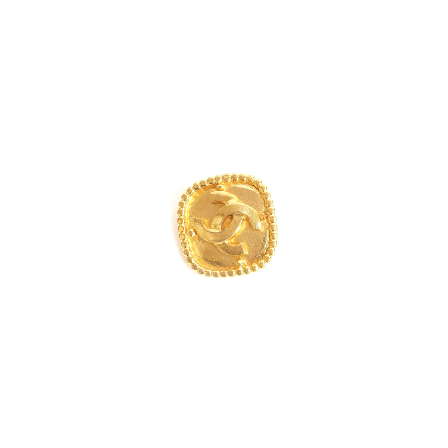 VINTAGE CHANEL CUSHION SQUARE CC EARRINGS